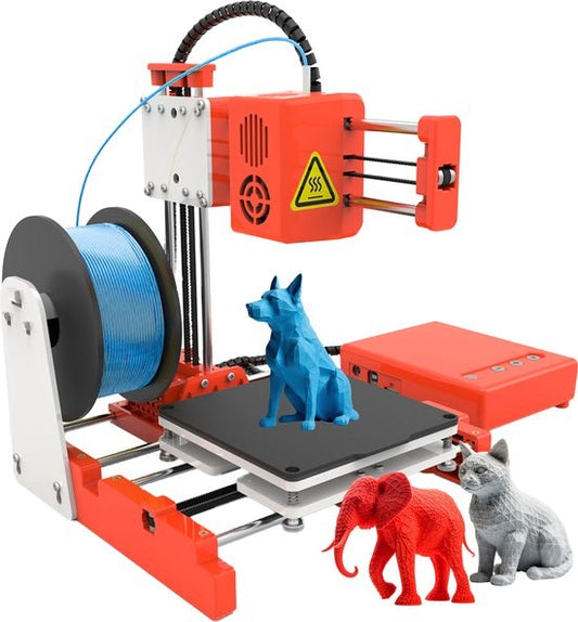 3D&Print 3D Printer voor Beginners, Kinderen - Bouwpakket - Starterspakket voor Kinderen - Oranje
