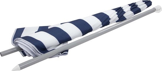 Bo-Camp - Parasol - Strand - Met knikarm - Gestreept - Ø 165 cm