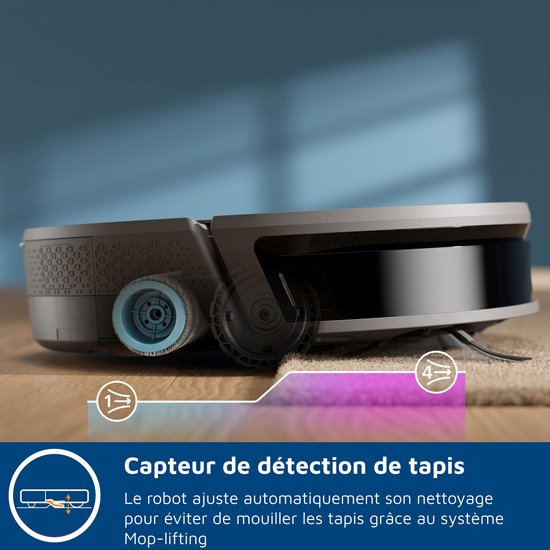 Philips – HomeRun 9000 Serie Stofzuig- & Dweilrobot – XU9100/10 – Zwart Kunststof – 8000 Pa Zuigkracht met All-in-One Station – Automatisch Legen & Reinigen – Ultieme Hygiëne