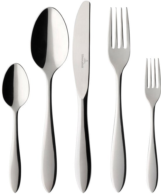 Villeroy & Boch Arthur Bestekcassette - 30 delig - 44 x 28 x 5 cm - Geborsteld RVS