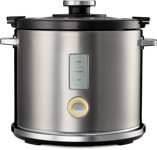Solis Rice Cooker Multi 8162 - Rijstkoker en Stoomkoker - Voor Alle Soorten Rijst - Stoompan voor Rijst, Groente, Vis en Meer - 650 W - 1.2L