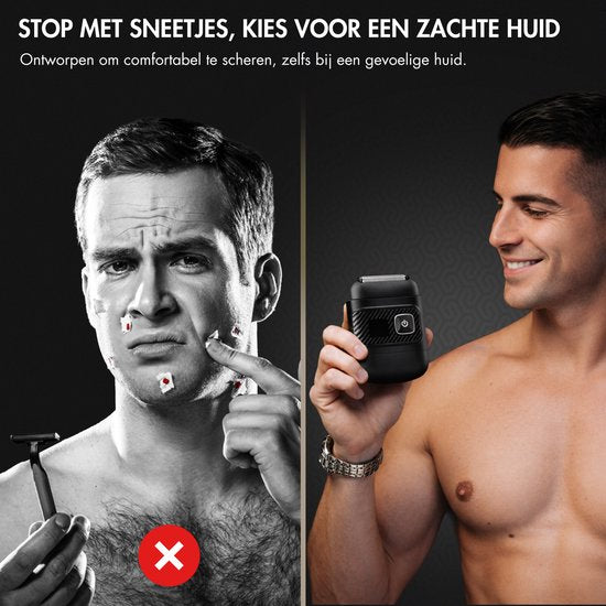 Sansbeauté® Foliescheermes Dubbel Mes - Scheerapparaat Mannen - Elektrisch Scheerapparaat - Hoofd Kaal Scheren - Fade