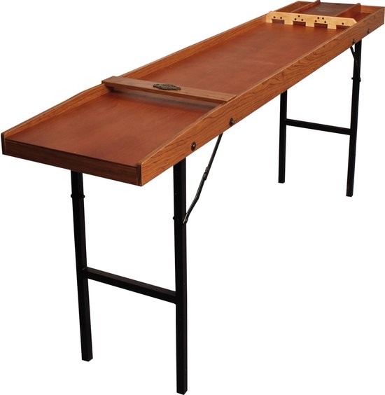 Buffalo Sjoelbak Allure met inklapbare poten - 200 cm - Incl. 30 Schijven & Opbergdeksel