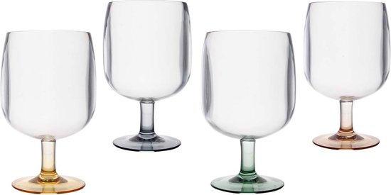 Bo-Camp - Pastel - Wijnglas - Ornans - 250 ml - 4 Stuks