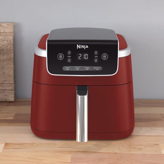 Ninja Airfryer XL PRO AF140EUCM 4,7 liter Vrijstaand Heteluchtfriteuse Cinnamon Rood met 4 kookprogramma's - Beste Koop
