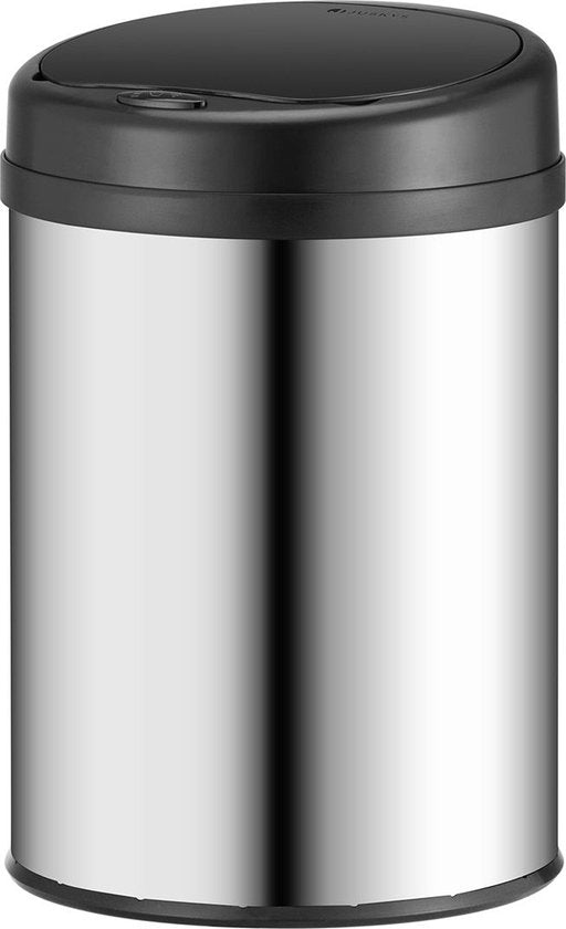 Automatische Prullenbak / Afvalemmer / Sensorprullenbak - 30 Liter - Zilver - Rond