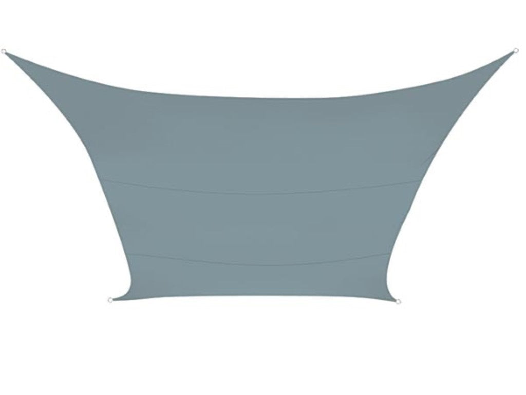 Perel Schaduwdoek, waterafstotend, 2 x 3 m, 160 g/m², polyester, rechthoek, lichtgrijs