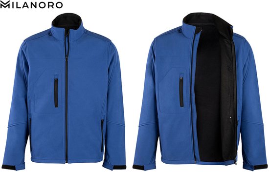 Milanoro - Wind- en waterdichte jasjes - Jas met kap - Navy - XXL