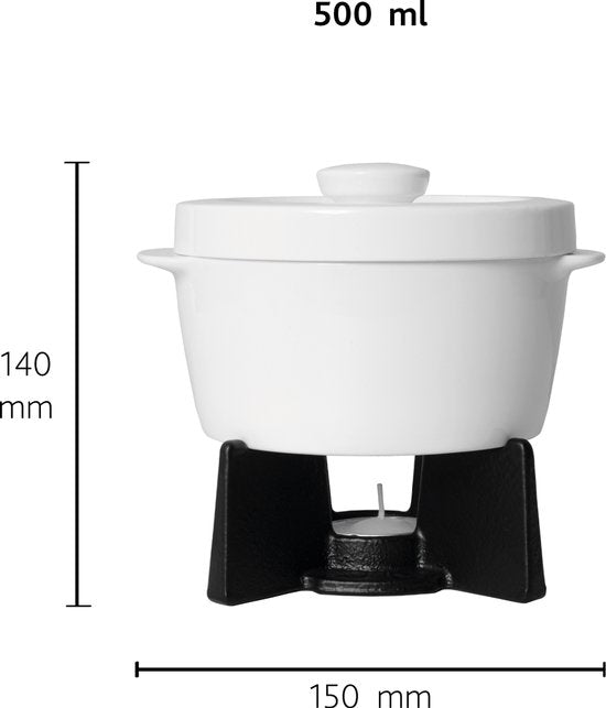 Boska Cheese Baker - Ovenschaal met onderstel - voor Camembert - Kaas fondue - Wit