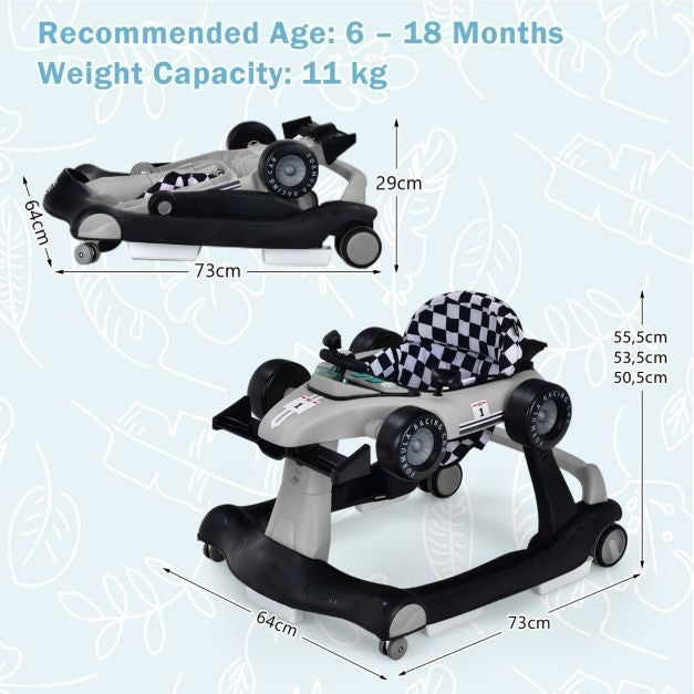 Coast Loopwagen - 4-in-1 - Max. 15 - Grijs / Zwart