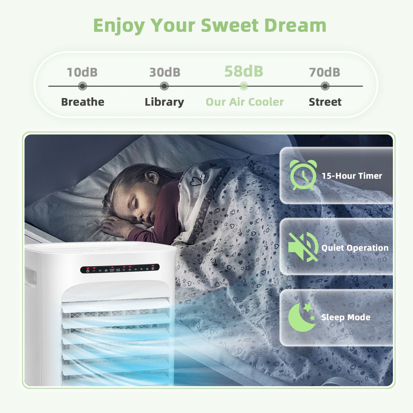 Coast 3-in-1 Mobiele Luchtkoeler Ventilator & Luchtbevochtiger 10L Watertank - 39x33x74cm  - Wit