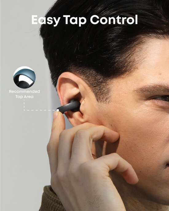 soundcore AeroClip by Anker - Oordopjes met open oor - Clip-on hoofdtelefoon - Adaptief comfort - Heldere gesprekken met 4 microfoons en AI - Stabiele pasvorm - 12mm drivers voor helder geluid - Open