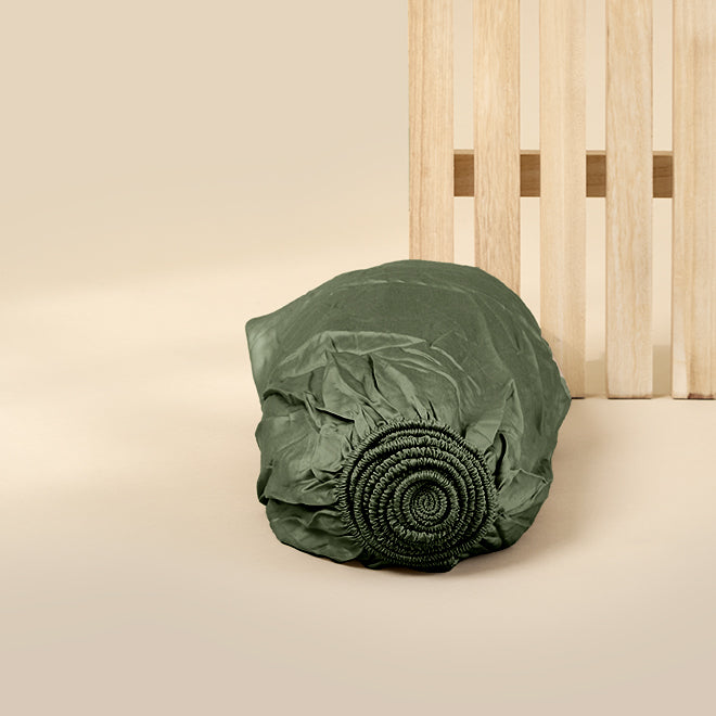 Sjumo Hoeslaken Tencel™ Sateen - 160x200 cm - Sage Green