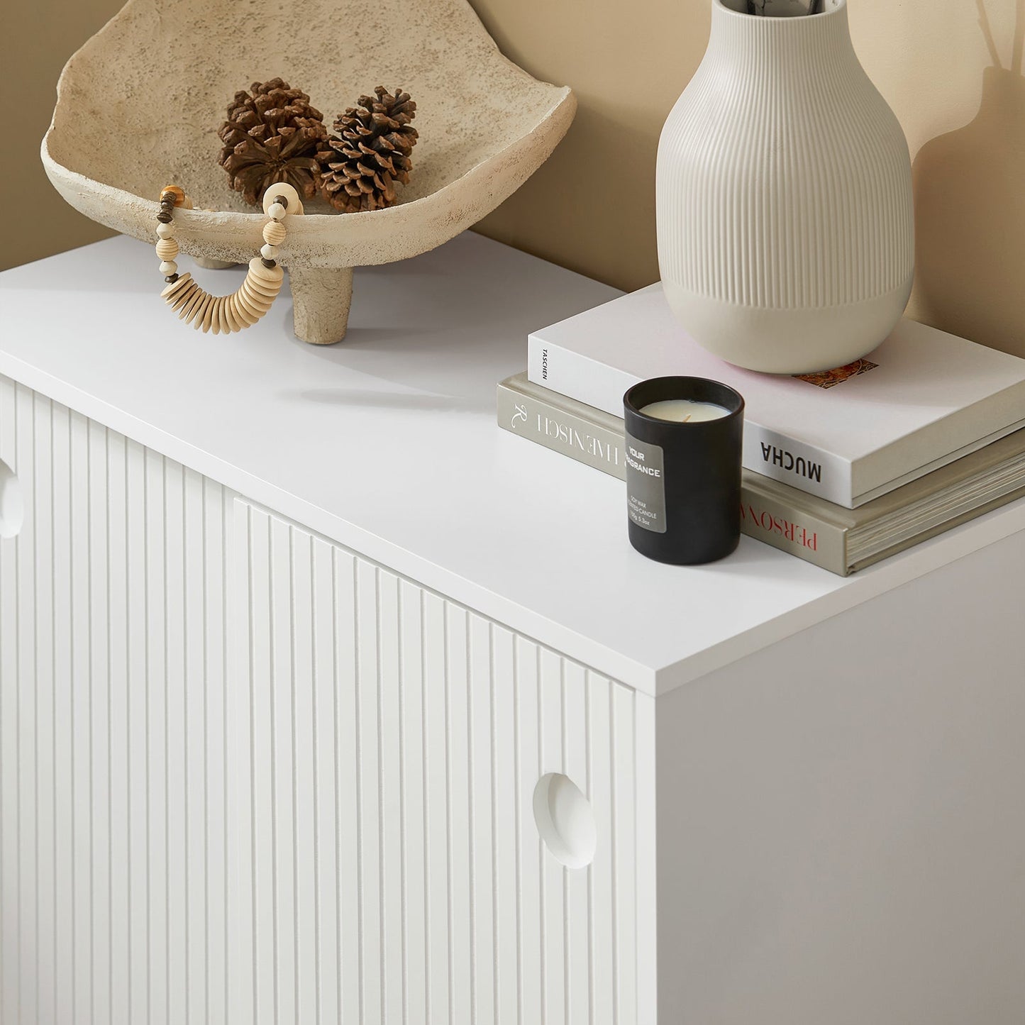 SoBuy Schoenenkast met 2 Schuifdeuren - In hoogte verstelbaar -70 x 37 x 87 cm - Wit