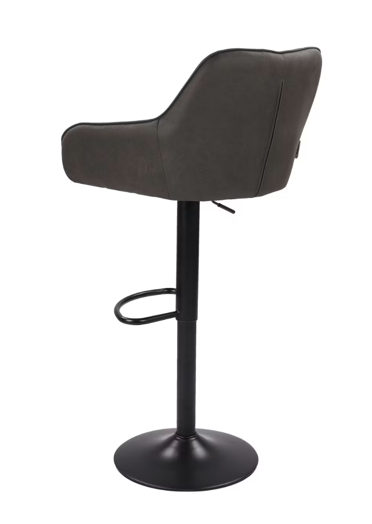 Dutchbone Oliver Barkrukken Set van 2 - Anthracite - 56 x 54 x 109 cm - Verstelbare Zithoogte 60-80 cm