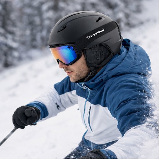 Travelhawk Skihelm - Snowboardhelm - Skihelm - Unisex - Zwart - S