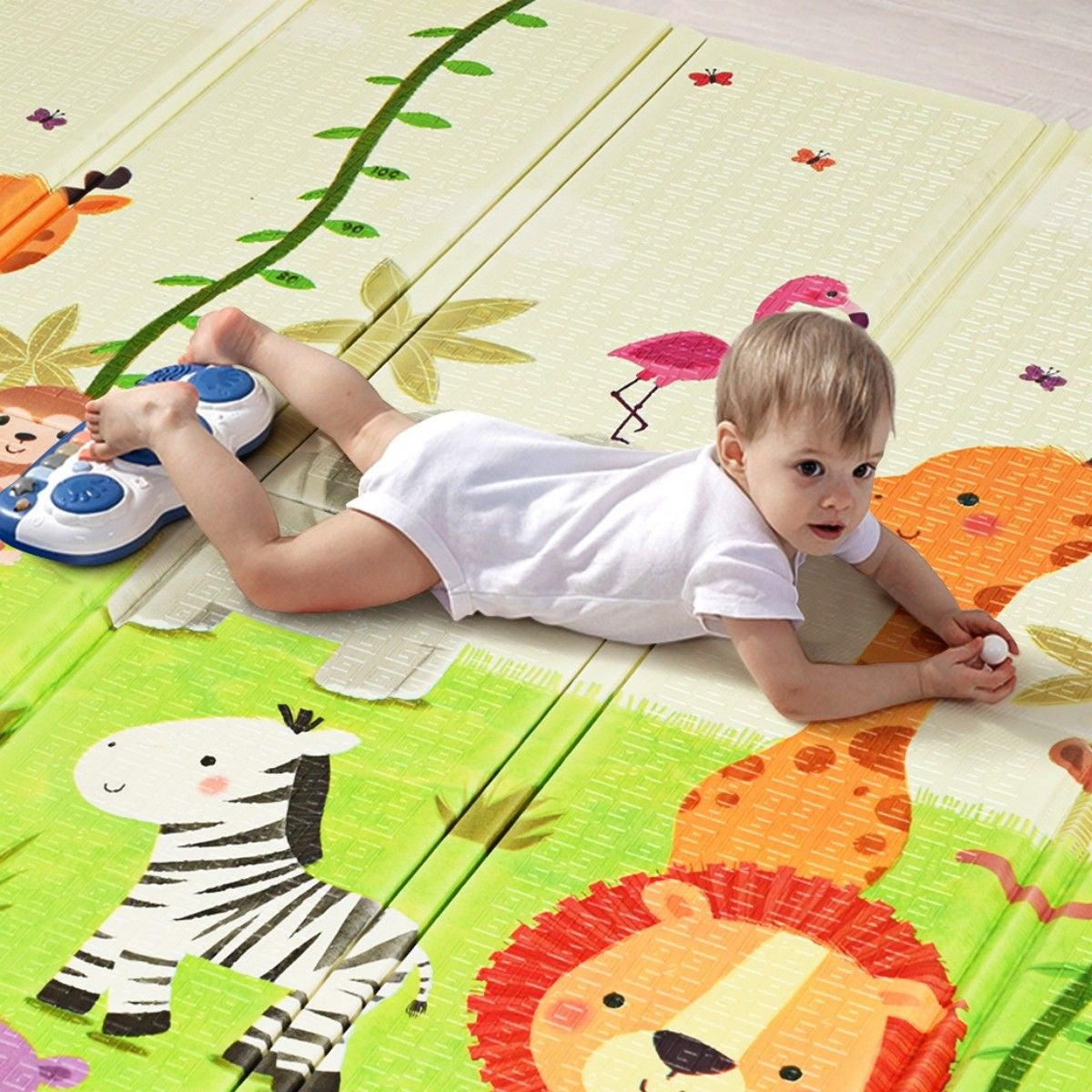 Coast Baby Kruipmat Speelmat Opvouwbare Babymat Dubbelzijdige Speelmat Groen