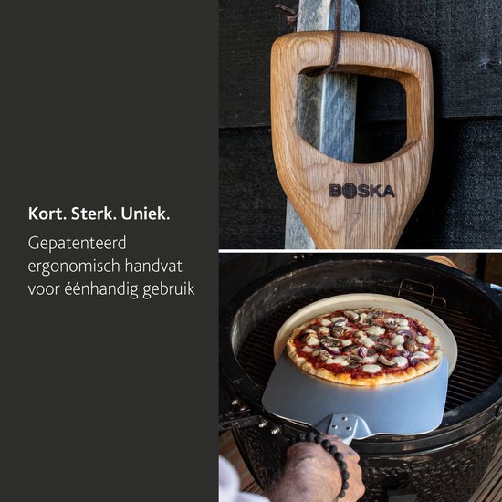 Boska Pizzaschep Barbecue - Kort handvat - Stabiel - Aluminium - Eikenhout - BBQ Accessoires