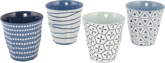 Bo-Camp - Servies - Mix & Match- 16 Stuks - Blauw