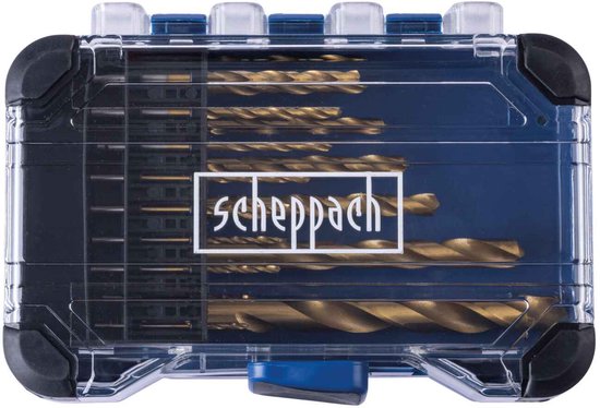 Scheppach HSS Borenset HSS15 - 15-delig - Ø1,5–10 mm - Geschikt voor boren in o.a. hout, kunststof en metaal
