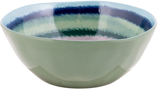 Bo-Camp - Servies - Halo - Blauw/Groen - 12 Stuks