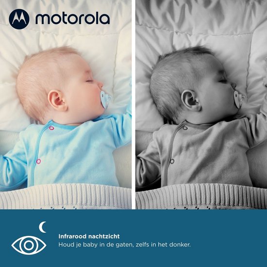 Motorola Nursery Babyfoon met Camera - Baby Monitor VM75 - Baby Camera met Kleuren Display, Tweeweg Communicatie, Slaapliedjes en Infrarood Nachtvisie - 300M Bereik