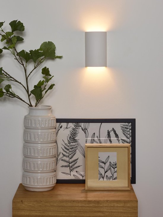 Lucide GIPSY - Wandlamp - 1xG9 - Wit - Japandi