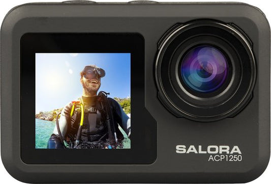 Een Ultra HD (4K) dual screen ActionCam inclusief case boordevol met accessoires