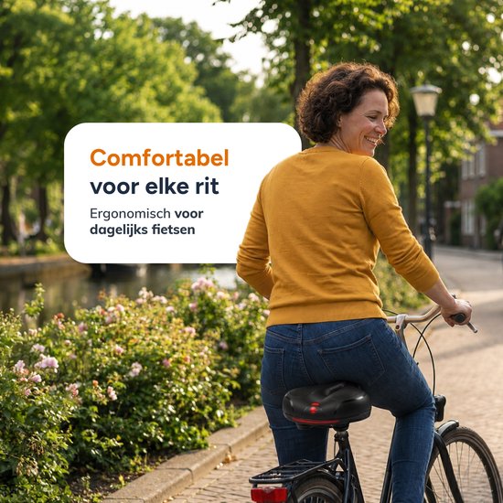 Fietszadel Unisex - Ergonomisch - Met vering - Zadel fiets - Mountainbike - Dames en heren - Zadel - Accessoires - Zwart - Proskill