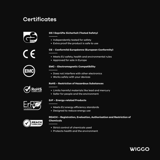 Wiggo WH-E614G(B) - Inbouw Inductiekookplaat - 60 cm - 4 kookzones - Slider bediening - 1 Fase Geen stekker - 5 jaar garantie - Zwart