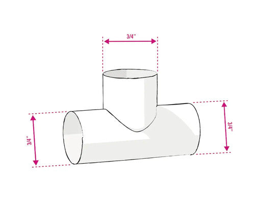 T-stuk draadfitting 3/4" x 3/4" x 3/4" - Binnendraad - Gegalvaniseerd metaal