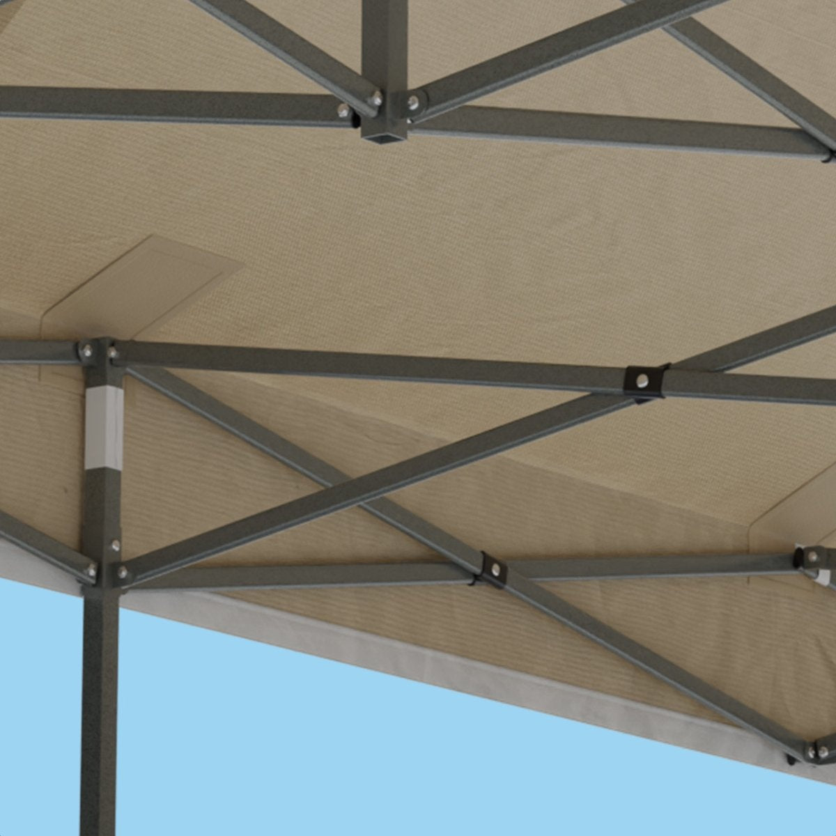 LifeGoods Partytent - Paviljoen - EasyUp - Opvouwbaar - 4 Zijwanden - Waterdicht - Met Draagtas met wieltjes - 300 x 600 cm - Beige