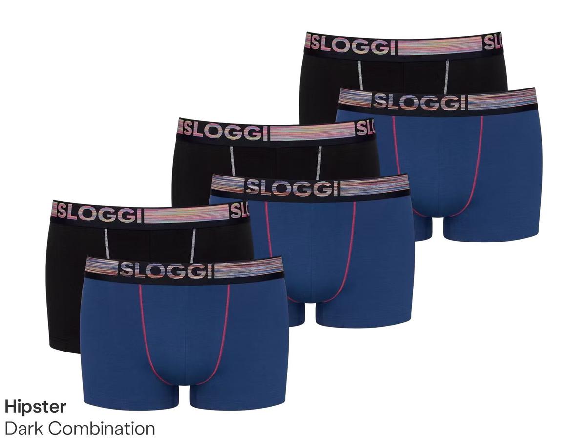 Sloggi Go ABC Natural Hipster Short - 6-pack - maat L - Zwart