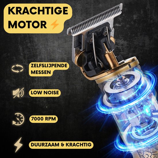 Professionele Draadloze T-blade Tondeuse - Sansbeauté® Buddha Trimmer - Baardtrimmer - Tondeuse Mannen Hoofdhaar - Cheveux Haar - Haartrimmer - Kapper Haar Machine - Haartondeuse - Barber Hair Clipper - Kappersset