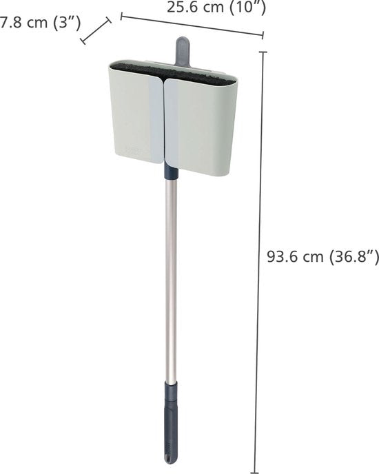 Joseph Joseph - CleanStore Veger Telescopisch met Muurbevestiging - Kunststof - Blauw