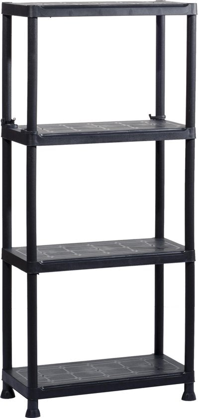 Keter Stellingkast Plus 60/4 - Opbergrek met 4 planken - 60x30x135cm - Zwart