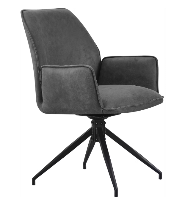 Multifurn Jill Eetkamerstoel Set van 1 - Linnen Antraciet - 57x63x90 cm