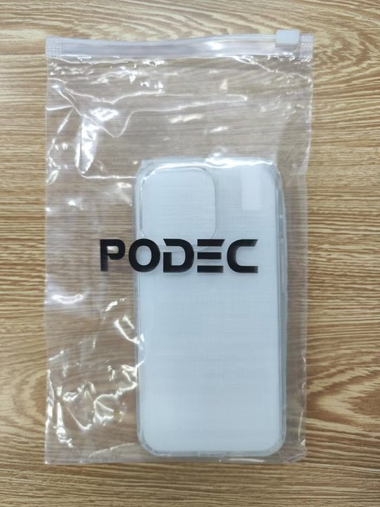 Podec iPhone 13 pro Hoesje Transparant - Bundel met 2x Screenprotector + 2x Cameraprotector - Telefoonhoesje met Beschermglas - Case Doorzichtig