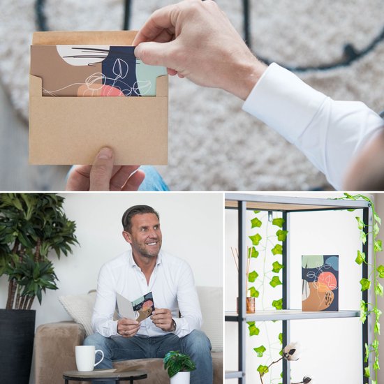 Partizzle 36x Wenskaarten met Enveloppen Set - Zonder Tekst - Leuke Ansichtkaarten Versturen - Bloemen & Natuur - 15x10 cm