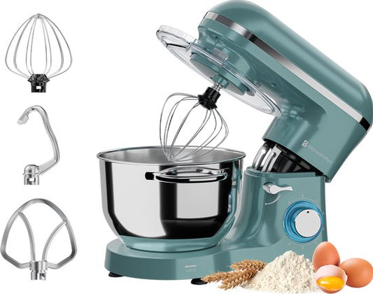 KitchenBrothers Keukenmachine - Keukenrobot - 6,2L - Mixer met Mengkom - Keukenmixer - 2000W - Pastel Groen