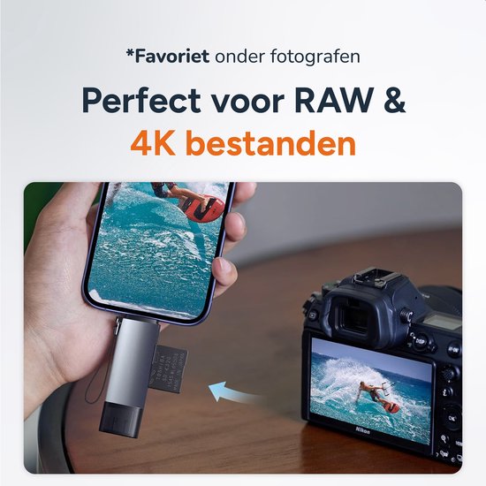 SD Kaart Lezer - Apple - USB-C en USB aansluiting - Micro SD Reader - Kaartlezer - Skoov