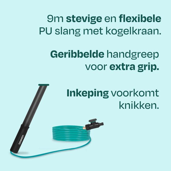 VONROC PRO 3K Full Carbon Telescopische Wasborstel – 6,5 m - Incl. 5-vlaks borstelkop, 9m waterslang en zeepdispenser