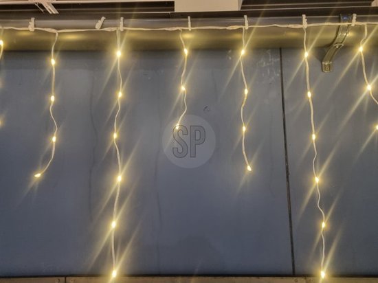 Lichtgordijn IJspegel 300 cm - Warm Wit - LED Kerstverlichting - Timer- Afstandsbediening -Lichteffecten -Binnen-Buiten