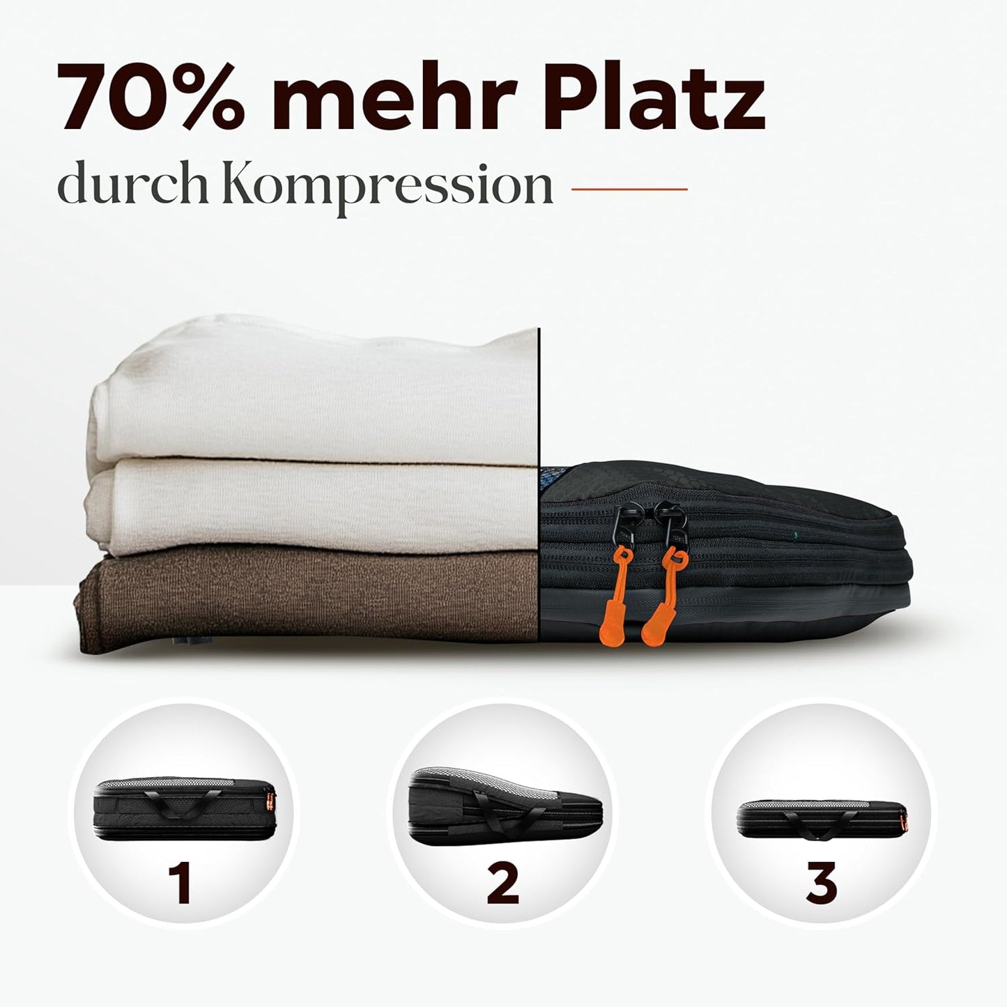 loonara Travel Reisorganizer Set - Zwart - 3 Onderdelen