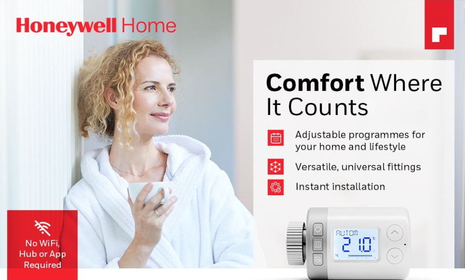 2x Honeywell Rondostat HR27 Thermostaat