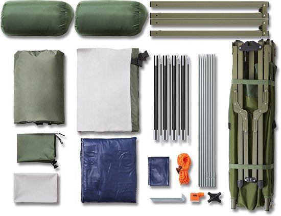 SoBuy OGS32-II-L-GR Opblaasbare Camping Tent - Donkergroen Textiel 193x145cm