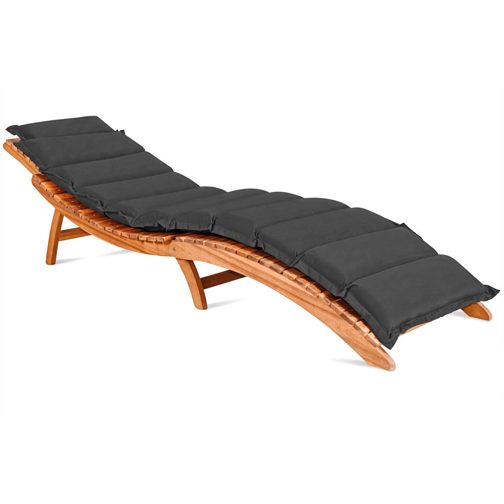 Detex Ligbedkussen - Afneembare Kussen - 183x56x7cm Antraciet