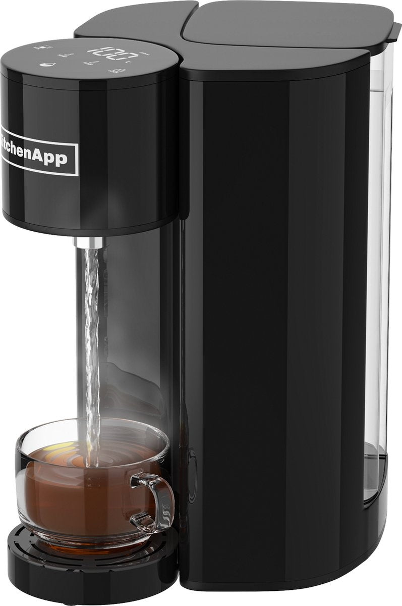 Waterkoker met temperatuurregeling - 2.7L - Alminium - BPA vrij - 2200W - 21.10x28.30x31.20 cm - Zwart