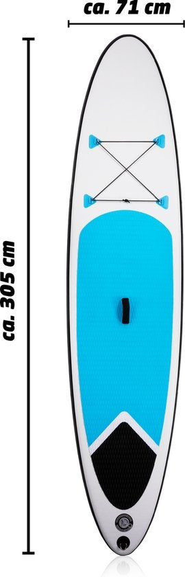 Dunlop Opblaasbaar Sup Board met Accessoires - Blauw/Wit - 305 x 71 x 10 cm