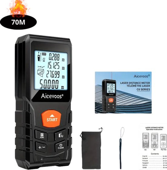 Livano Laserafstandsmeter - Laser - Afstandsmeter - Afstandmeter - Rangefinder - Digitale Meetlint - Precisiegereedschap - 70 Meter